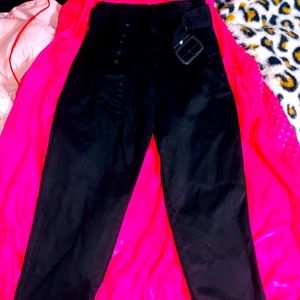 High waisted black pants